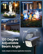 Solar Spot Lights Outdoor Waterproof 12 Pack Cool White, alternate view 5