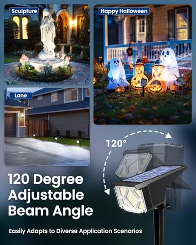 Solar Spot Lights Outdoor Waterproof 12 Pack Cool White, alternate view 5