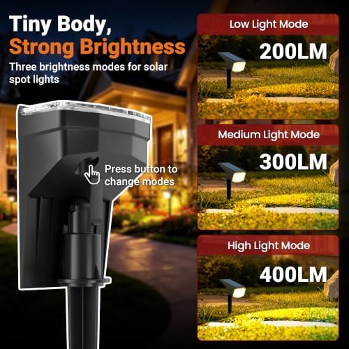 Solar Spot Lights Outdoor Waterproof 16 Pack Warm White, alternate view 3