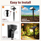 Solar Spot Lights Outdoor Waterproof 16 Pack Warm White, alternate view 6