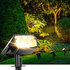Solar Spot Lights Outdoor Waterproof, 2 Packs, Warm White in Warm White