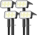 Solar Spot Lights Outdoor Waterproof, 4 Pack, 118 LED Cool White