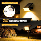 Solar Spot Lights Outdoor Waterproof, 4 Pack, 118 LED Warm White, alternate view 6