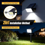 Solar Spot Lights Outdoor Waterproof, 6 Pack, 118 LED Cool White, alternate view 6
