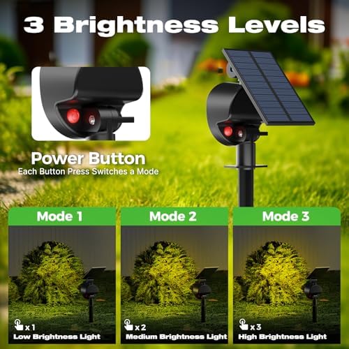 Solar Spot Lights Outdoor Waterproof, Landscape Spotlights, alternate view 3