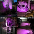 Solar Spot Lights Outdoor Waterproof Purple Lens LED 4 Pack, alternate view 7