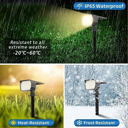 Solar Spot Lights Outdoor Waterproof Spotlight, 2 Pack, Warm White in Warm White, alternate view 4