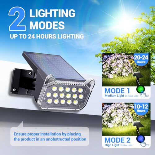 Solar Spot Lights Outdoor Waterproof, Super Bright Focused Beam Spotlights, alternate view 4