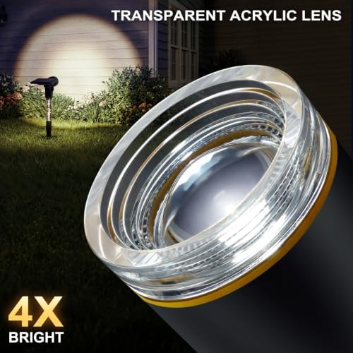 Solar Spot Lights Outdoor Waterproof White Lens LED 4 Pack, alternate view 4