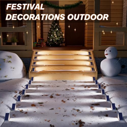 Solar Stair Lights 12 Pack, Solar Step Lights Waterproof IP67, alternate view 2