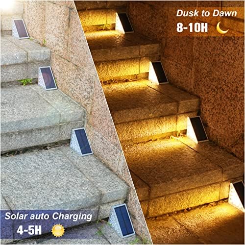 Solar Stair Lights 16 Pack, Solar Step Lights Outdoor Waterproof, alternate view 2