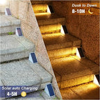 Solar Stair Lights 16 Pack, Solar Step Lights Outdoor Waterproof, alternate view 2