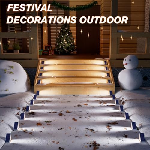 Solar Stair Lights 24 Pack, Solar Step Lights Waterproof IP67, alternate view 3