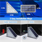 Solar Stair Lights 8 Pack, Solar Step Lights Outdoor Waterproof, alternate view 6