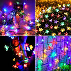 Solar String Flower Lights Outdoor 2 Pack 200 LED 80Ft Multi-Color Christmas Fairy Lights with 8 Lighting Modes, alternate