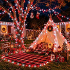 Solar String Lights Outdoor Waterproof, 2 Packs Each 33ft 100 LED Lights, 8 Modes Twinkle Light for Christmas, alternate view