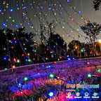 Solar String Lights Outdoor Waterproof, 2 Packs Each 33ft 100 LED Multicolor Lights, 8 Modes Twinkle Light for, alternate