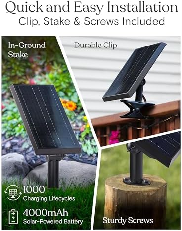 Solar String Lights with 32 Hanging Edison Bulbs and Brightness Controls with Remote 7W-104 3000K, alternate view 5