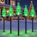 Solar Tree Pathway Lights Outdoor Christmas Decorations, 5 PCS