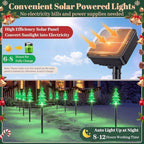 Solar Tree Pathway Lights Outdoor Christmas Decorations, 5 PCS, alternate view 3