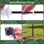Solar Tree Pathway Lights Outdoor Christmas Decorations, 5 PCS, alternate view 6