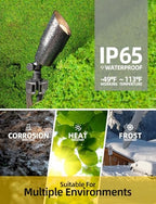 Solid Brass Landscape Spotlight 12-Pack with 5W LED MR16(101B-Black), alternate view 5