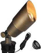 Solid Brass Landscape Spotlights 1 Pack with 5W MR16 (101B Bronze)