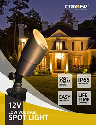 Solid Brass Landscape Spotlights 1 Pack with 5W MR16 (101B Bronze), alternate view 2