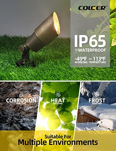 Solid Brass Landscape Spotlights 1 Pack with 5W MR16 (101B Bronze), alternate view 5