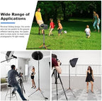 Soopho Portable Photography Light Stand Adjustable 7ft Aluminum Light Tripod Stand with 180° Reversible Leg, alternate view 3