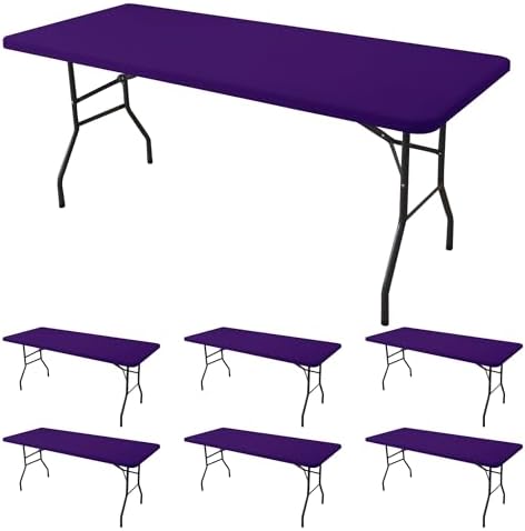 Spandex 6ft Table Cover Fitted-Elastic Outdoor Picnic Table Cloths