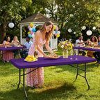 Spandex 6ft Table Cover Fitted-Elastic Outdoor Picnic Table Cloths, alternate view 7