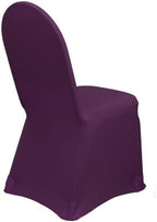 Spandex Banquet Chair Cover - Eggplant, Wedding Slip Covers, Premium Quality Chair Cover, alternate view 4