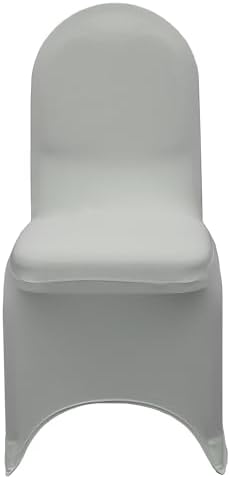 Spandex Banquet Chair Cover - Gray, Wedding Slip Covers, Premium Quality Chair Cover in Gray, alternate view 4