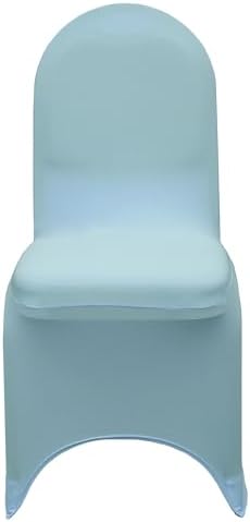 Spandex Banquet Chair Cover - Light Blue, Stretch Fitted Banquet Upholstered Chair Seat Cushion Cover, Removable, alternate