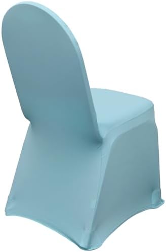 Spandex Banquet Chair Cover - Light Blue, Stretch Fitted Banquet Upholstered Chair Seat Cushion Cover, Removable, alternate