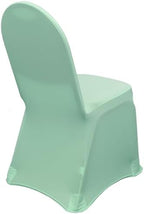 Spandex Banquet Chair Cover - Mint, Stretch Fitted Banquet Upholstered Chair Seat Cushion Cover, Removable, alternate view 5