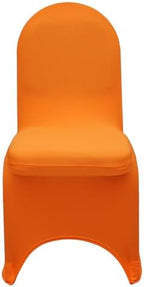Spandex Banquet Chair Cover - Orange, Wedding Slip Covers, Premium Quality Chair Cover in Orange, alternate view 4