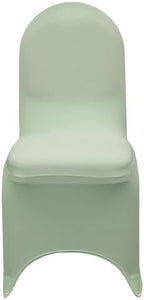 Spandex Banquet Chair Cover - Sage, Stretch Fitted Banquet Upholstered Chair Seat Cushion Cover, Removable, alternate view 5