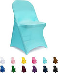 Spandex Chair Covers, 12 PCS Folding Chair Covers, Universal Fitted Chair Slipcovers for Wedding, Party