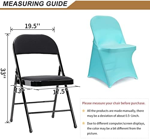 Spandex Chair Covers, 12 PCS Folding Chair Covers, Universal Fitted Chair Slipcovers for Wedding, Party, alternate view 2