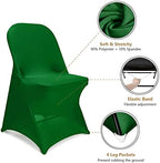 Spandex Chair Covers, 6 PCS Folding Chair Covers, Universal Fitted Chair Slipcovers for Wedding, Party, Banquet, alternate