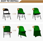 Spandex Chair Covers, 6 PCS Folding Chair Covers, Universal Fitted Chair Slipcovers for Wedding, Party, Banquet, alternate