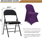 Spandex Chair Covers, Purple Folding Chair Covers 12 Pack, Universal Fitted Chair Slipcovers for Wedding, Party, alternate