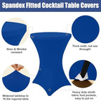 Spandex Cocktail Table Covers 4 Pack, Elastic Fitted Stretch Table Cloth, Round High Top Tablecloths for Bar, alternate view