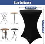 Spandex Cocktail Table Covers 4 Pack, Elastic Fitted Stretch Table Cloth, Round High Top Tablecloths for Bar, alternate view