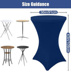 Spandex Cocktail Table Covers 4 Pack, Elastic Fitted Stretch Table Cloth, Round High Top Tablecloths for Bar, alternate view