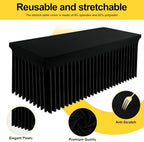 Spandex Elastic Fitted Table Cloth Skirt for 3FT Rectangle Table, alternate view 4