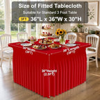 Spandex Elastic Fitted Table Cloth Skirt for 3FT Square Table, alternate view 3