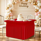 Spandex Elastic Fitted Table Cloth Skirt for 3FT Square Table, alternate view 6